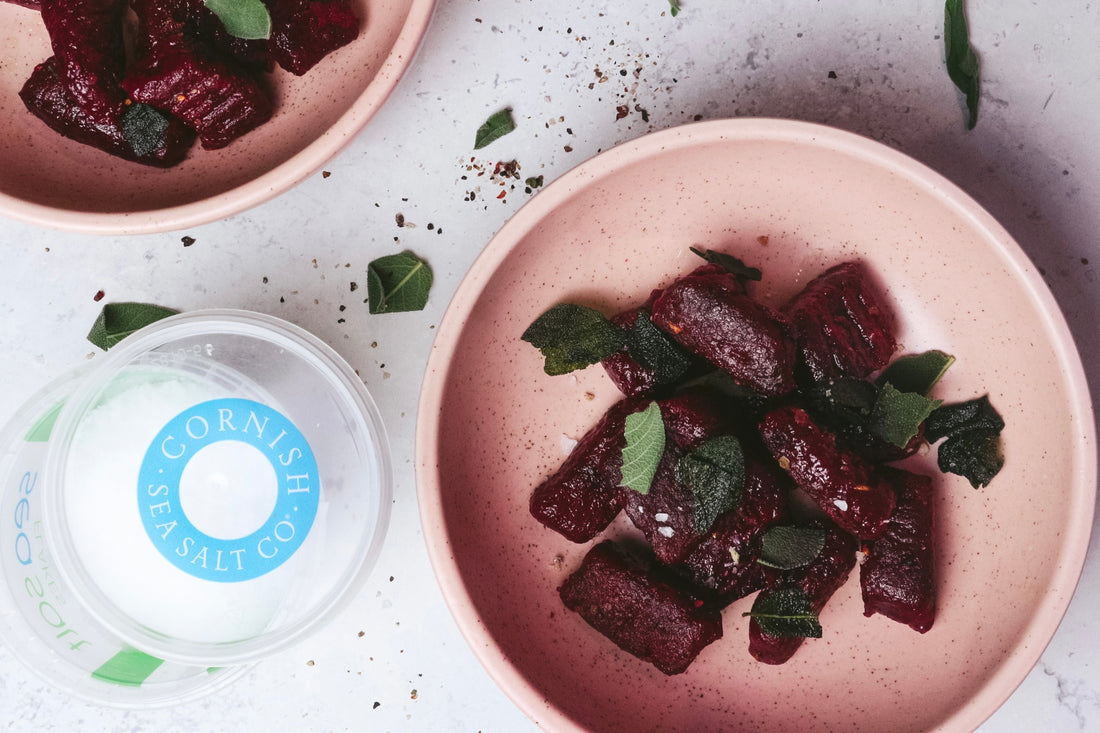 Beetroot Gnocchi with Cornish Sea Salt Flakes