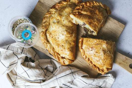 Traditional Cornish Pasty with Cornish Sea Salt Roasting Seasoning Blend