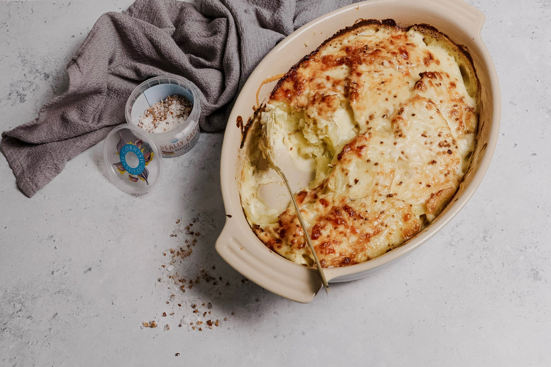 Indulgent Dauphinose Potatoes with Cornish Sea Salt Really Garlicky