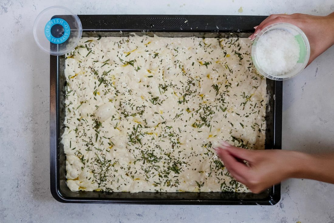 Focaccia Bread with Cornish Sea Salt Flakes