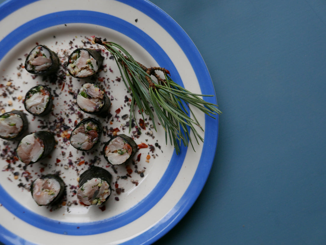 Cured Mackerel Maki Rolls