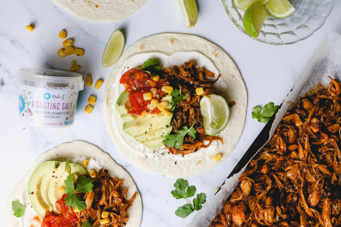 Pulled Mushroom Tacos with Cornish Sea Salt Roasting blend