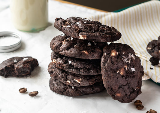 Salted Espresso Cookies with Two Chimp Coffee