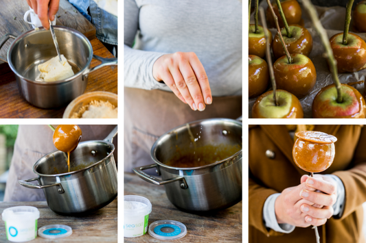 Bonfire Night Salted Caramel Apples