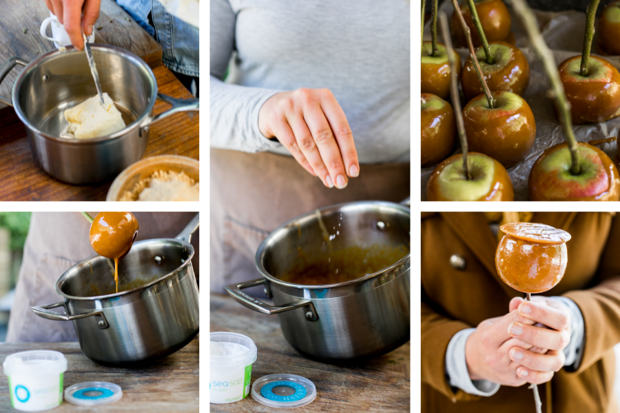 Bonfire Night Salted Caramel Apples